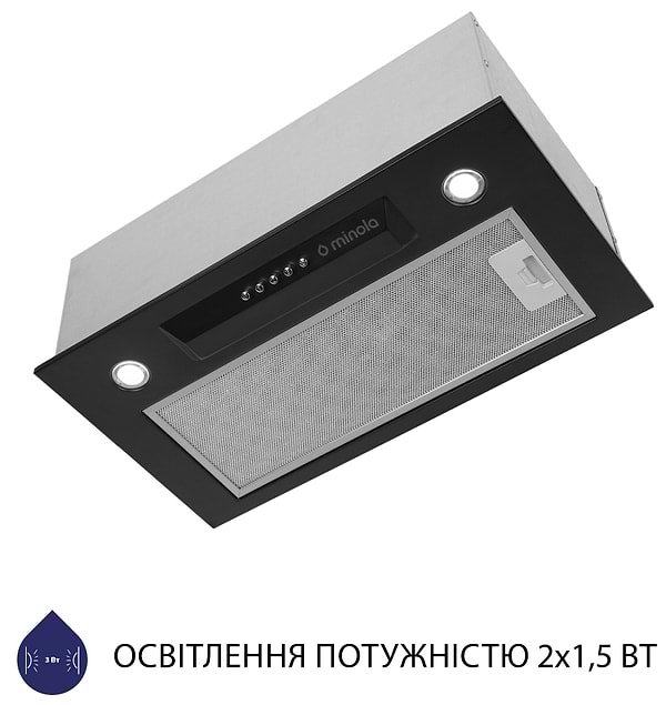 Фото - Витяжка вбудована Minola HBI 5324 BL 800 LED