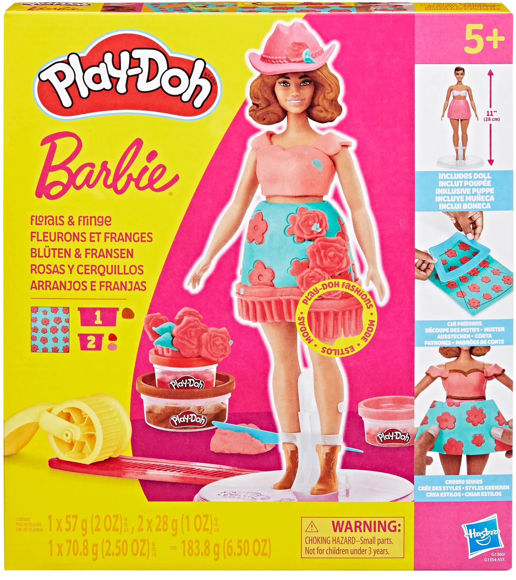 Наборы для лепки Hasbro BARBIE FLORALS AND FRINGE (G1354_G1360)