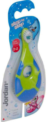 Фото - Зубна щітка мануальна дитяча Jordan м'яка Step1, 0-2 роки (6220100)