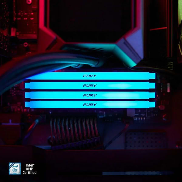 Фото - Память DDR Kingston DDR4 16GB 3200 FURY Beast RGB (KF432C16BB12A/16)