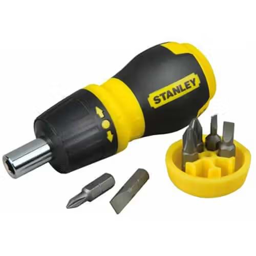 Отвертка со сменными битами Stanley Multibit Stubby 120 мм (0-66-358)
