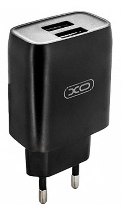 Мережевий зарядний пристрій XO L57 2USB 2.4A Black (00000014097) + кабель Lightning