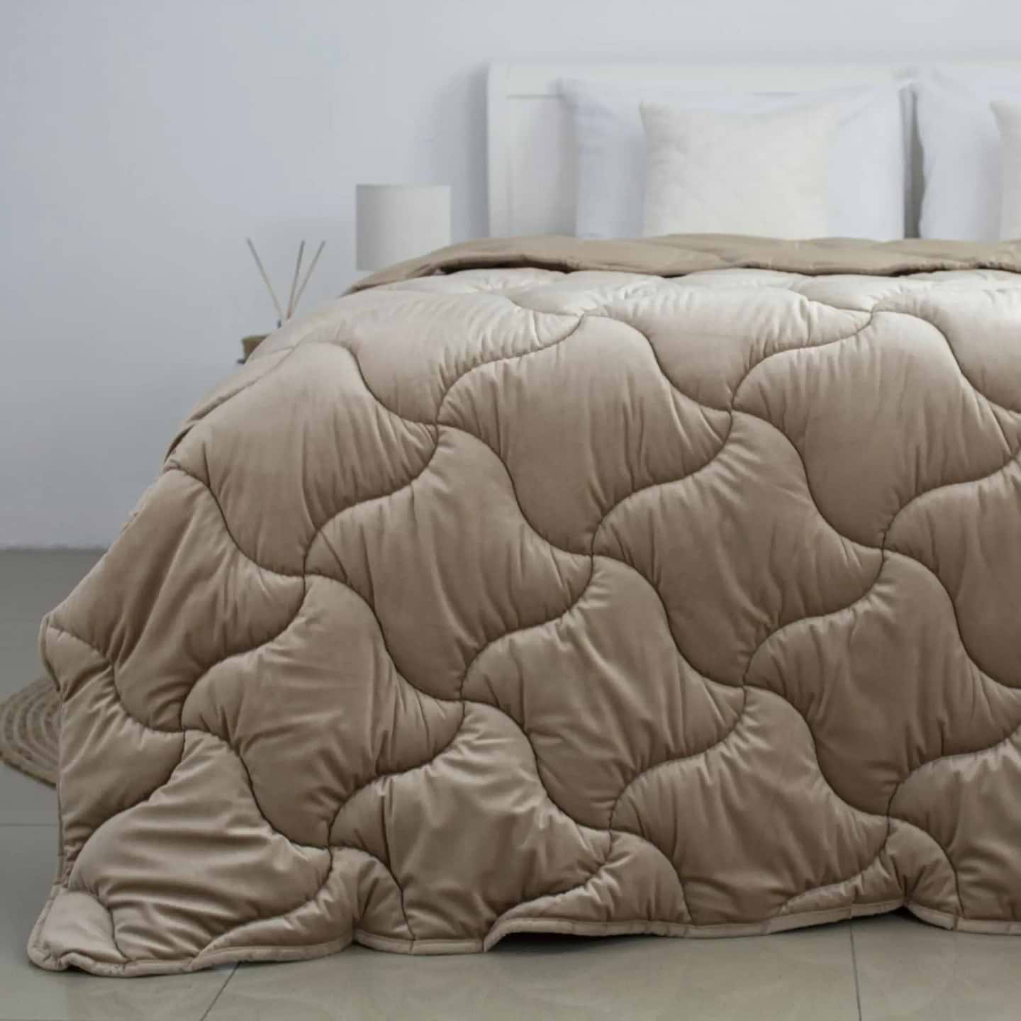 Ковдра всесезонна полуторна ТЕП VELOUR 150х210 см Золотий беж (1-04870_34480)