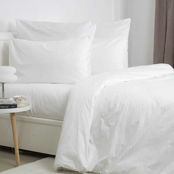 Фото - Комплект постельного белья ТЕП СТРАЙП САТИН PREMIUM Optical White (2-04800_34073)