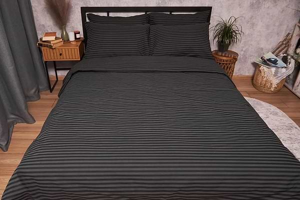 Фото - Пододеяльник двуспальный Moon&Star Бязь Gold Люкс Gray Stripe 175x210 см (MS-870000027)