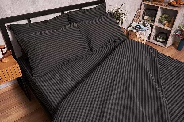 Фото - Пододеяльник двуспальный Moon&Star Бязь Gold Люкс Gray Stripe 175x210 см (MS-870000027)