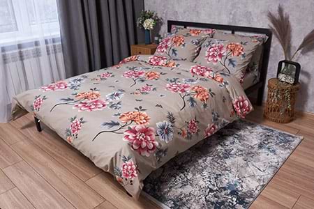 Пододеяльник двуспальный евро Moon&Star Бязь Gold Люкс Peony Brown 200x220 см (MS-870000103)