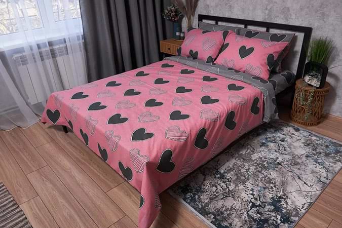 Пододеяльник двуспальный евро Moon&Star Бязь Gold Люкс Love 200x220 см (MS-870000183)