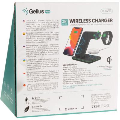 Фото - Бездротовий зарядний пристрій Gelius Pro Wireless Charger 3in1 15W GP-AWC01 Black (85112)