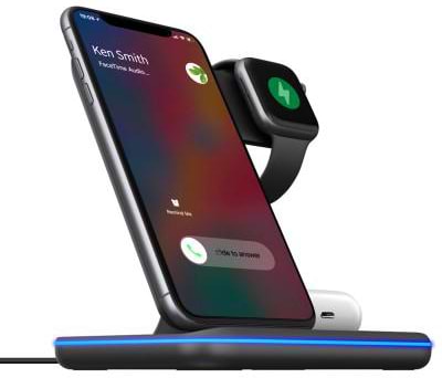 Фото - Бездротовий зарядний пристрій Gelius Pro Wireless Charger 3in1 15W GP-AWC01 Black (85112)
