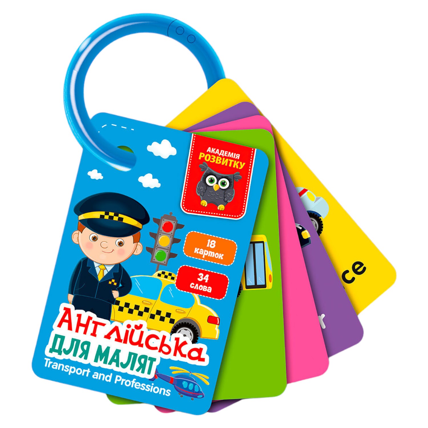 Настільна гра розвиваюча (3-4 роки) Vladi Toys Англійська. Транспорт та професії (VT5000-16) - Фото 1