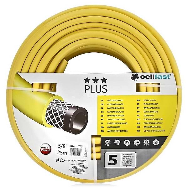 Фото - Шланг поливочний Cellfast Plus 25 м 5/8" (10-210)