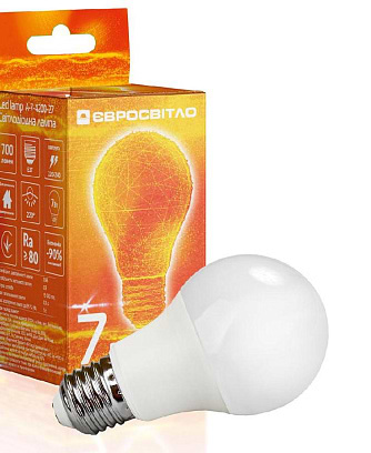 Лампочка світлодіодна Євросвітло 7Вт 4200К A-7-4200-27 Е27 (000038855)