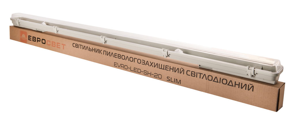 Купити Світлодіодний світильник Євросвітло промисловий 1x1200мм під лампу Т8 LED-SH-20 IP65 Slim (000039734) - Фото 1 Світлодіодний світильник Євросвітло промисловий 1x1200мм під лампу Т8 LED-SH-20 IP65 Slim (000039734) - Фото 1