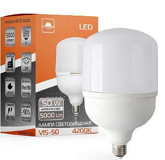 Лампочка світлодіодна Євросвітло 50Вт 4200К VIS-50-E40/E27 (000042332)