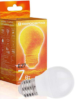 Лампочка світлодіодна Євросвітло 7Вт 4200К P-7-4200-27 Е27 (000057328)