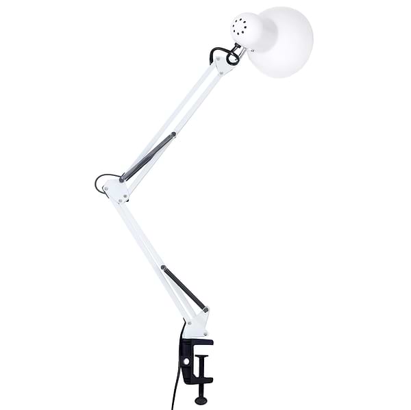 Фото - Настільна лампа Євросвітло Ridy-027 E27 зі струбциною біла (000057151)