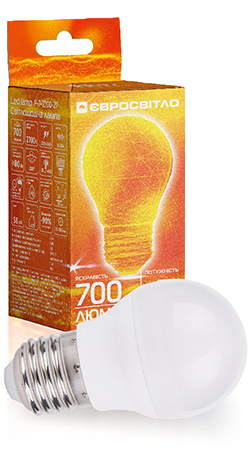 Лампочка світлодіодна Євросвітло 7Вт 2700К P-7-2700-27 Е27 (000058869)