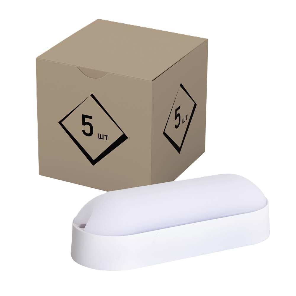 Светодиодный светильник Євросвітло накладной 8Вт овал CL-V1 6400K IP65 5 шт. (000059227) - Фото 1