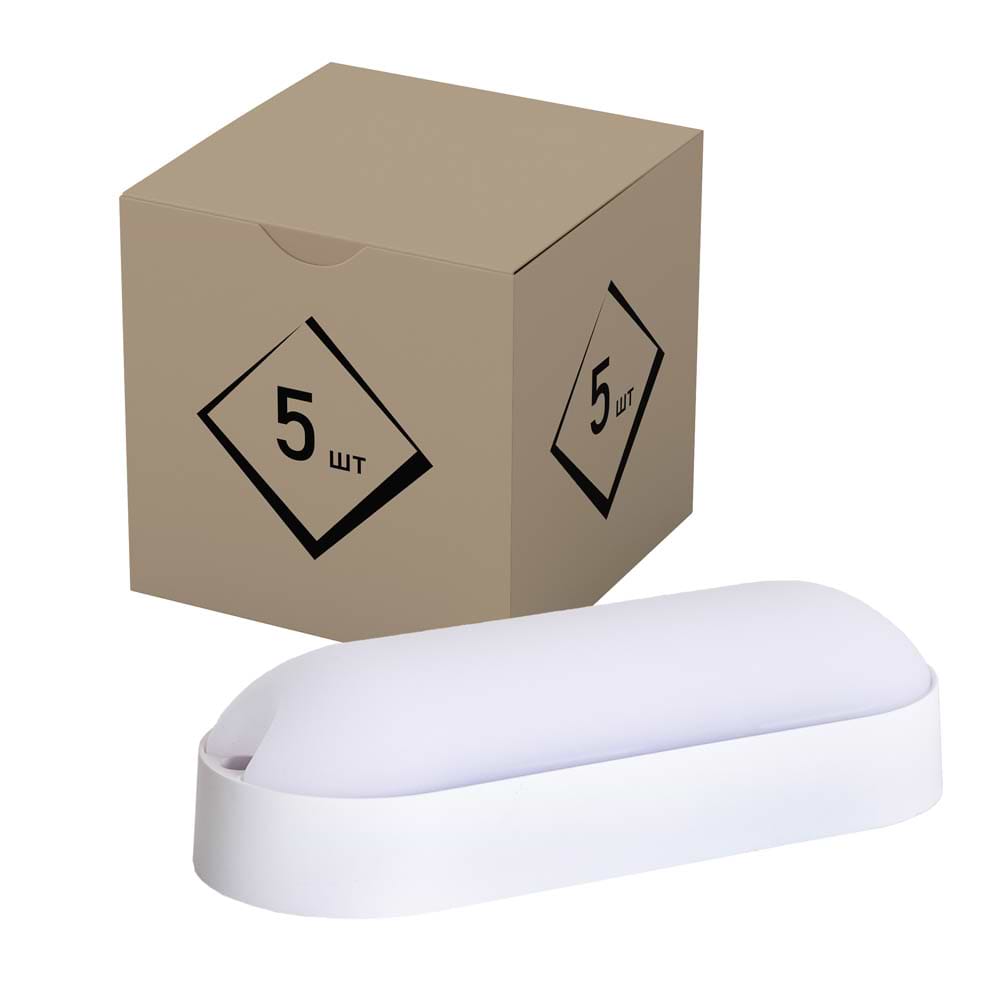 Светодиодный светильник Євросвітло накладной 12Вт овал CL-V1 6400K IP65 5 шт. (000059229) - Фото 1