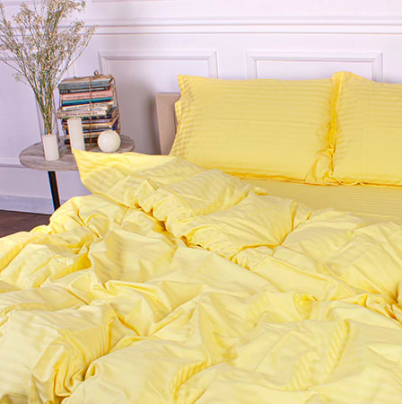 Фото - Простирадло двоспальне MirSon 180x190 см Royal Soft Stripe 30-0003 Intense Yellow (2200011304144) Фото - Простирадло двоспальне MirSon 180x190 см Royal Soft Stripe 30-0003 Intense Yellow (2200011304144)