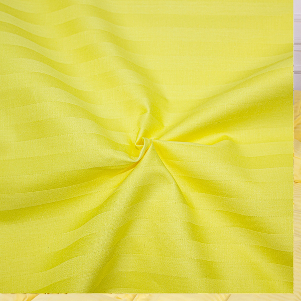 Фото - Простирадло двоспальне MirSon 180x190 см Royal Soft Stripe 30-0003 Intense Yellow (2200011304144)