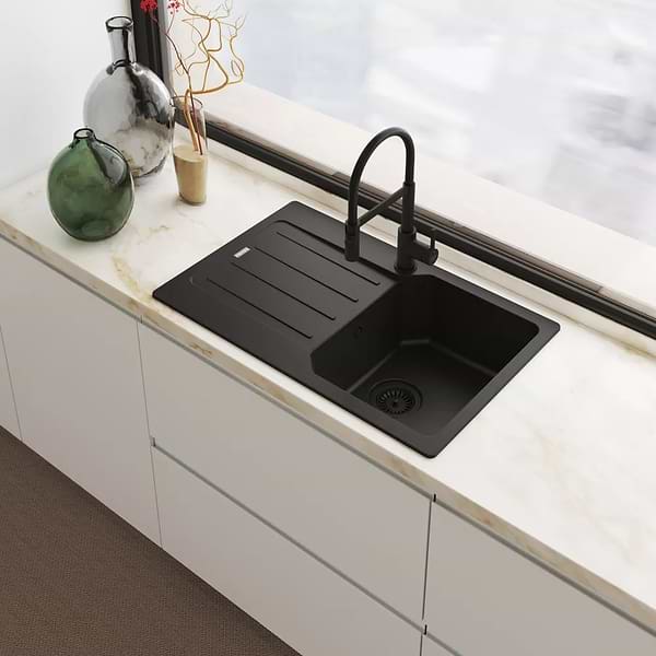 Фото - Смеситель кухонный Franke Lina L Shape Черный матовый (115.0725.838)