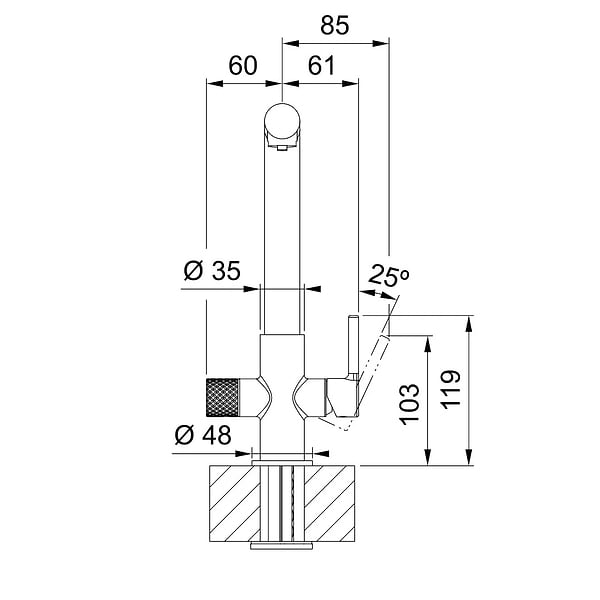 Фото - Смеситель кухонный Franke Lina L Clear Water 2.0 хром (120.0730.779)