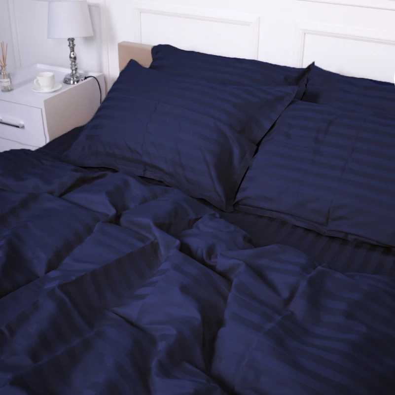Комплект постельного белья детский MirSon Сатин-страйп Blue sea 110х140 см (2200000242723)
