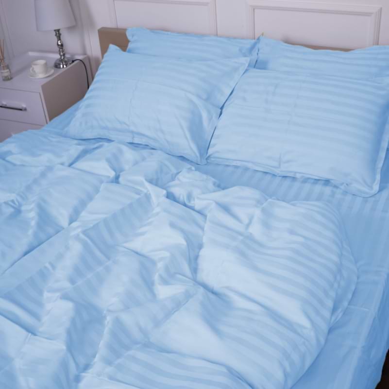 Комплект постельного белья детский MirSon Сатин-страйп Valentino 110х140 см (2200000242761)