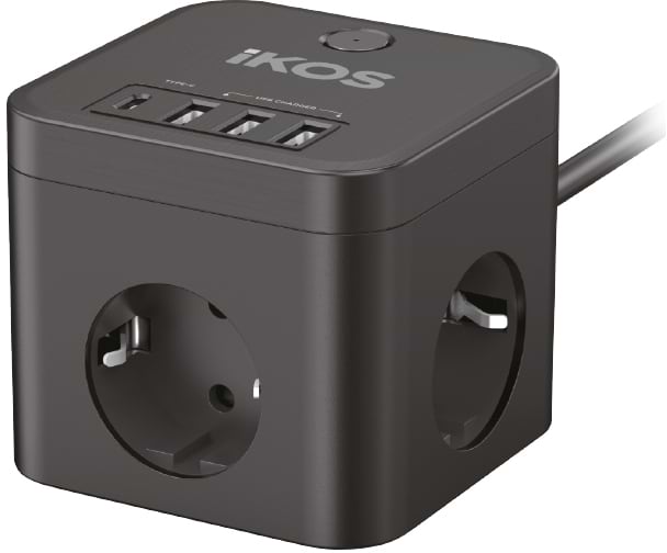 Сетевой фильтр Ikos C34S-CU Black (0007-CEF)