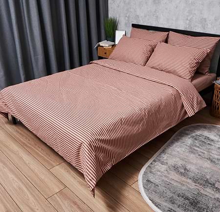 Пододеяльник двуспальный евро Moon&Star Бязь Gold Люкс Autumn Stripes King Size 220x240 см (MS-870000594)