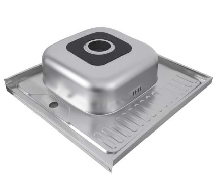 Фото - Уценка - Мойка кухонная VALESO САТИН 6060 L (0,7/160 мм)