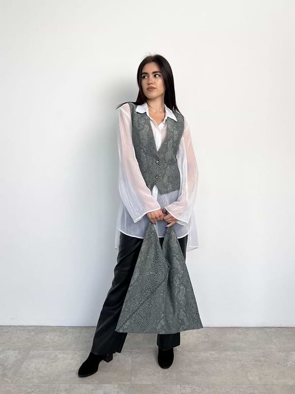 Фото - Шопер ART KNIT Python бірюзова 50x60 см (037852)