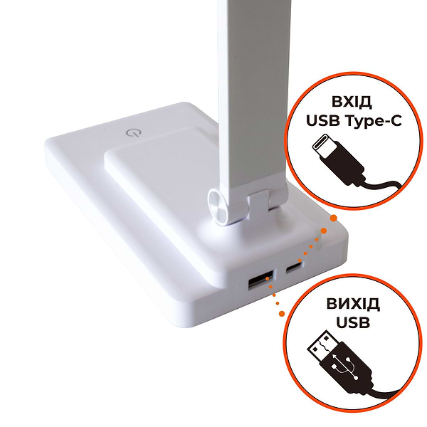 Фото - Настільна лампа Євросвітло акумуляторна Ridy-10-2-PWR 10 Вт біла (000058311)