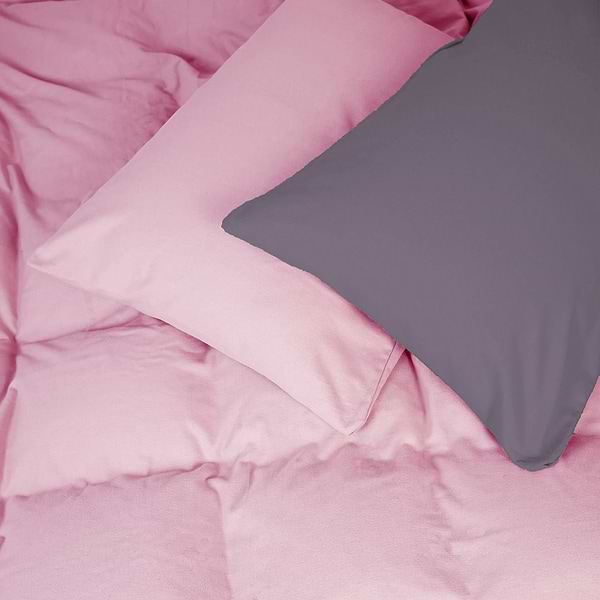 Фото - Наволочка MirSon Фланель 001-008 Ash grey/Pink 70х70 см (2200009660993)