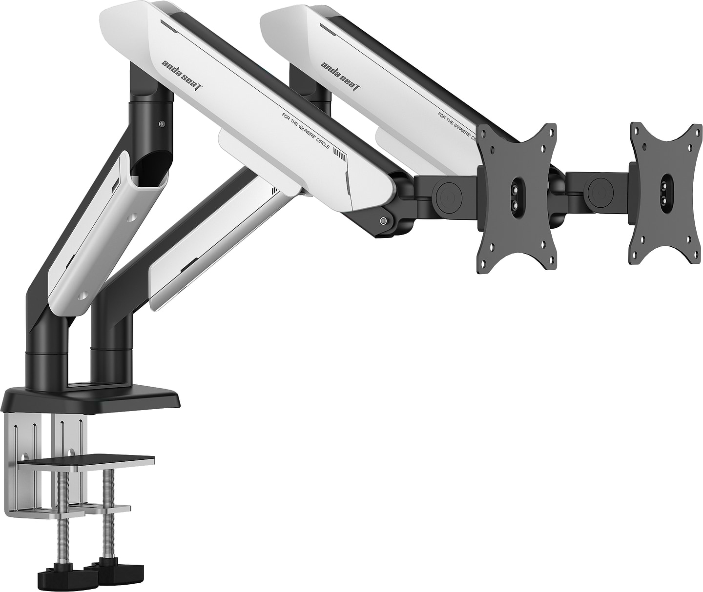 Крепление настольное Anda Seat Stealth PRO II Duo 17''-42'' Black & White (AD-W-A9-2S-BW) - Фото 1