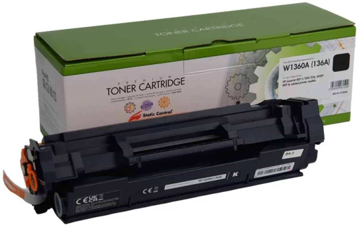 Картридж для лазерных принтеров/МФУ Static Control Control совместимый аналог HP W1360A 136A (002-01-S1360A)