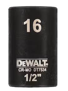 Торцева голівка DeWALT IMPACT 1/2 х 16 мм (DT7534)