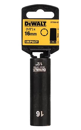 Торцевая головка DeWALT IMPACT 1/2 х 16 мм (DT7550)