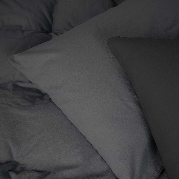 Фото - Комплект постільної білизни MirSon 002-005 Black/Marengo 2x143x210 см (2200009657054)