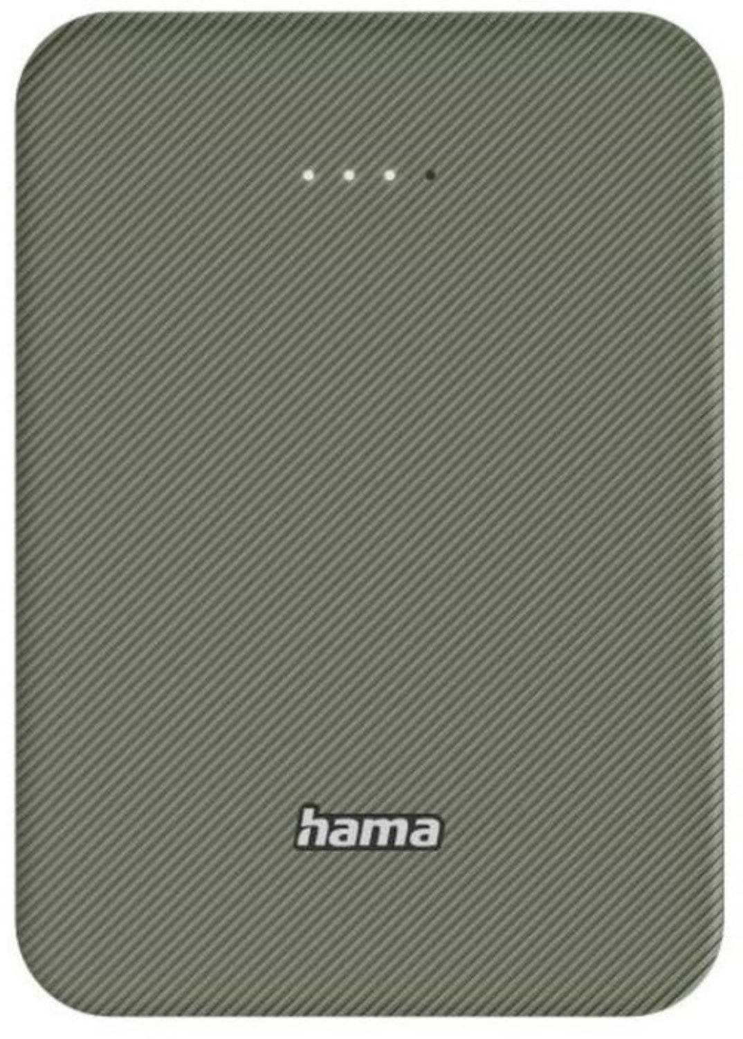 Батарея мобильная Hama 10000mAh 15W (00201713) Green