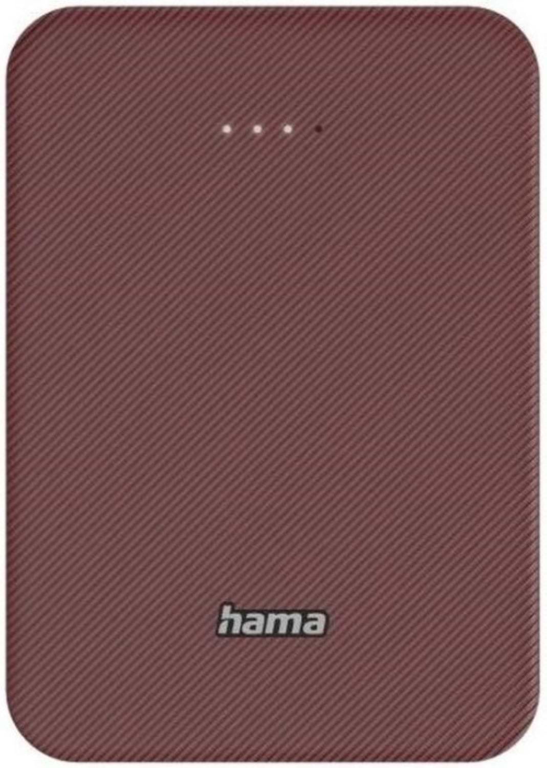 Фото - Батарея мобільна Hama 10000mAh 15W (00201714) Red Фото - Батарея мобільна Hama 10000mAh 15W (00201714) Red