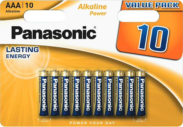 Фото - Батарейка тип AAA Panasonic ALKALINE POWER AAA BLI 10 (LR03REB/10BW)