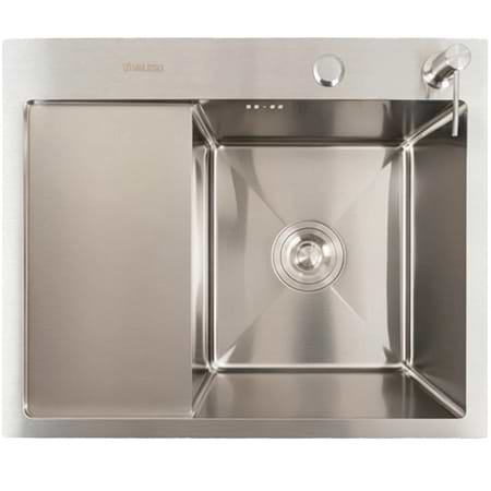Мийка кухонна VALESO CM 58x48 R нержавійка Handmade (круглий сифон 3,0/0,8)