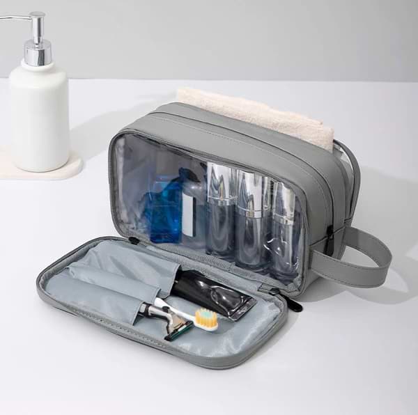 Фото - Косметичка Love You Home 25х11х14 см Серая (59045)