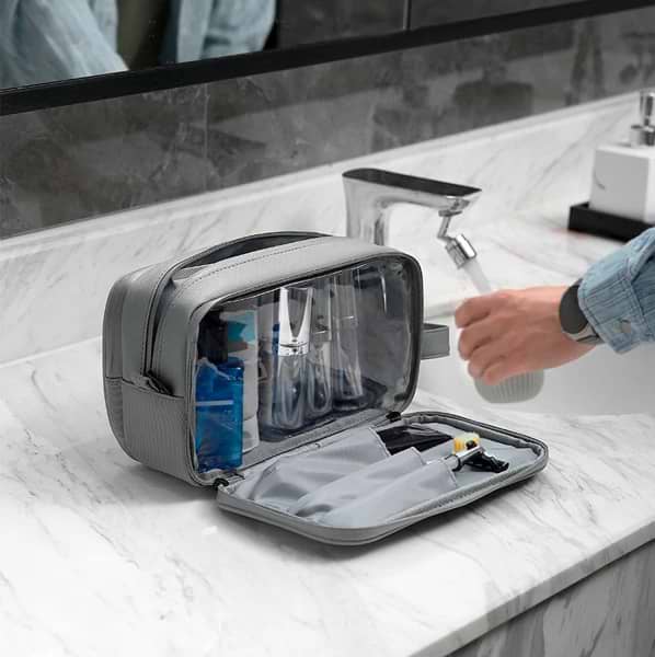 Фото - Косметичка Love You Home 25х11х14 см Серая (59045)