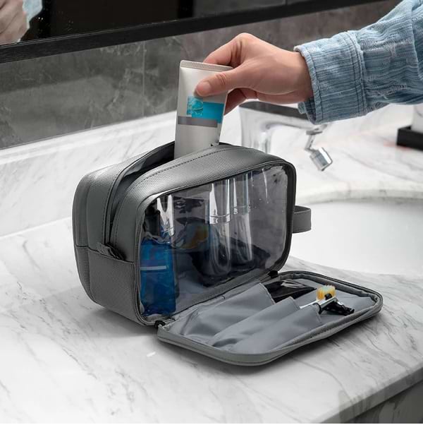 Фото - Косметичка Love You Home 25х11х14 см Серая (59045)