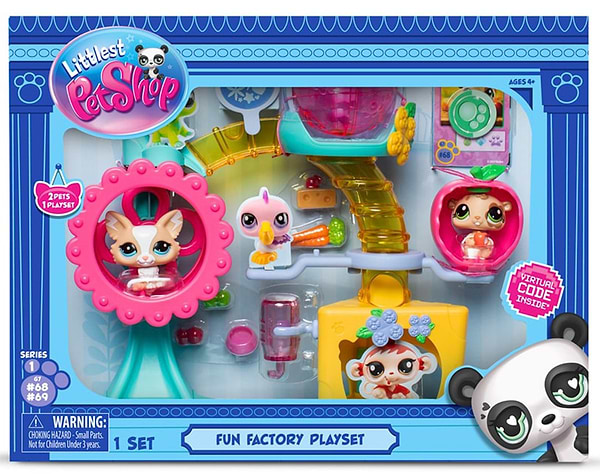 Фото - Колекційні фігурки набір Littlest Pet Shop ФАБРИКА РОЗВАГ (2 фігурки, фабрика, аксесуари) (00519)