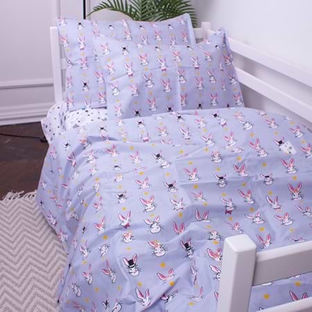 Комплект постельного белья детский MirSon 143х210 см Kids Time 17-0527 Bunnies Бязь (2200007074617)
